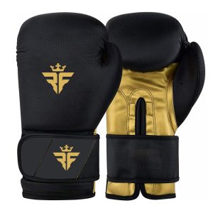 Golden & Black Fighting Boxing Gloves